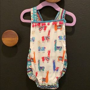 Happy llama playsuit